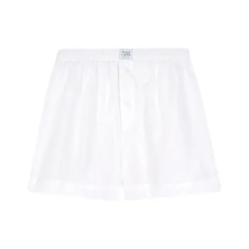 Snappy Cuddle Casual Shorts Unisex White