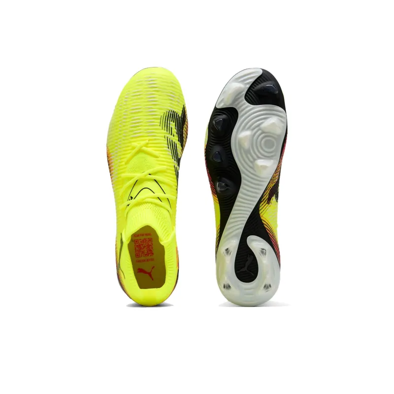 PUMA FUTURE 8 MATCH AG Short Rubber Studs FG Long Rubber Studs Anti Slip Wear Resistant Soccer Shoes Men's Yellow-3