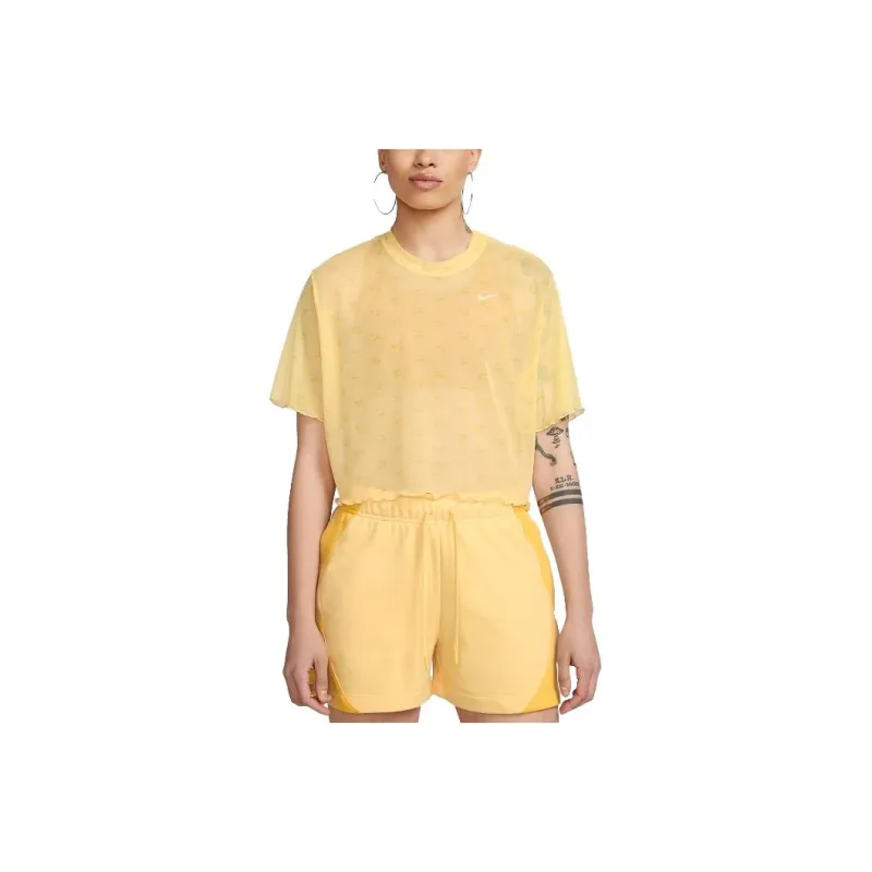 Nike T Shirts Women's Yellow-0