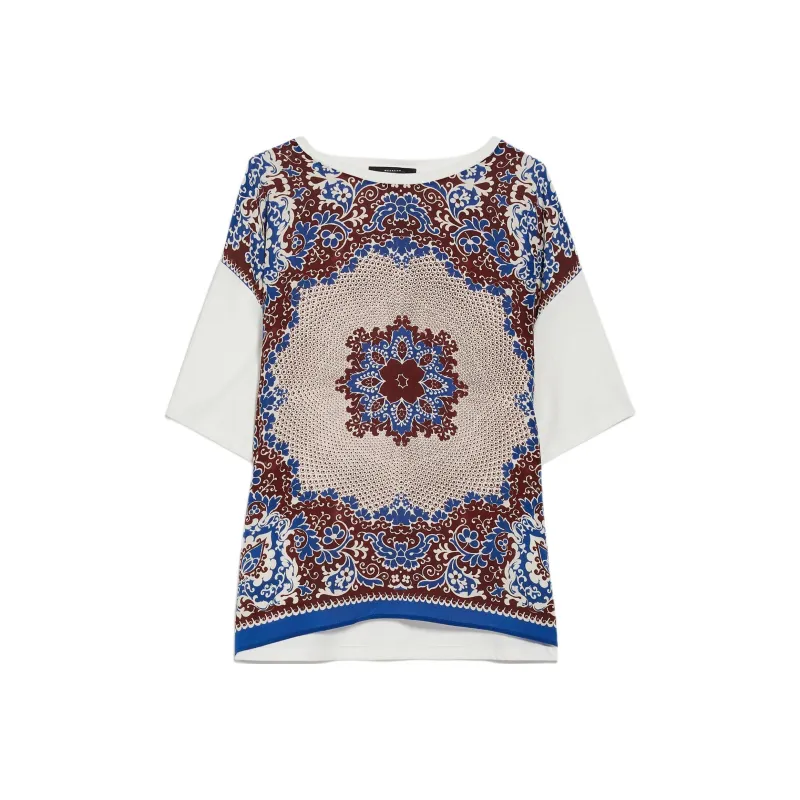 WEEKEND MaxMara Floral Patterned Crewneck T-Shirt-0