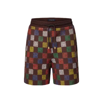 LOUIS VUITTON Jacquard Damier Cotton Jersey Shorts