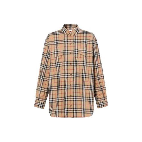 Burberry Womens Classic Check blu Down ShirtVintage Check 