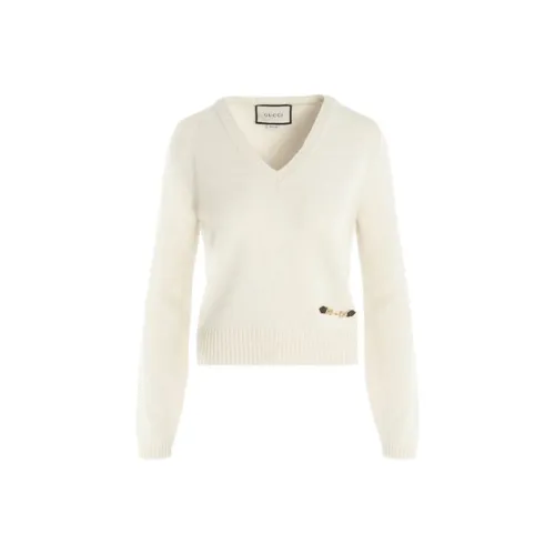 GUCCI SS21 Slim Fit Sweater Women's White