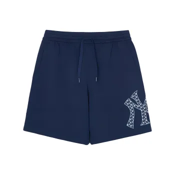 MLB New York Yankees Monogram Big Lux 6/6 Casual Shorts Unisex Marine Blue