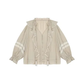 MUKOK Shirt Women's Oat Milk Tea