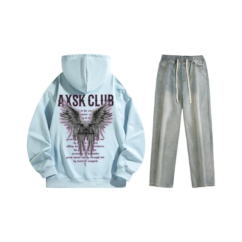 A.X.S.K Sweatshirt Sets Unisex-111