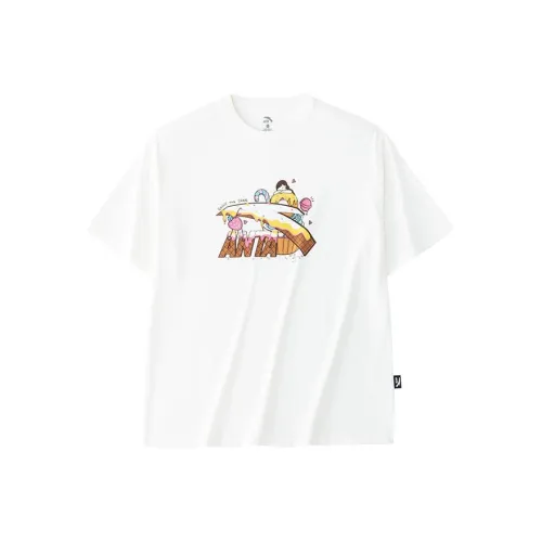 Anta Life Collection Sports Life Collection Drop Shoulder Sleeve T Shirt Women's Ivory White