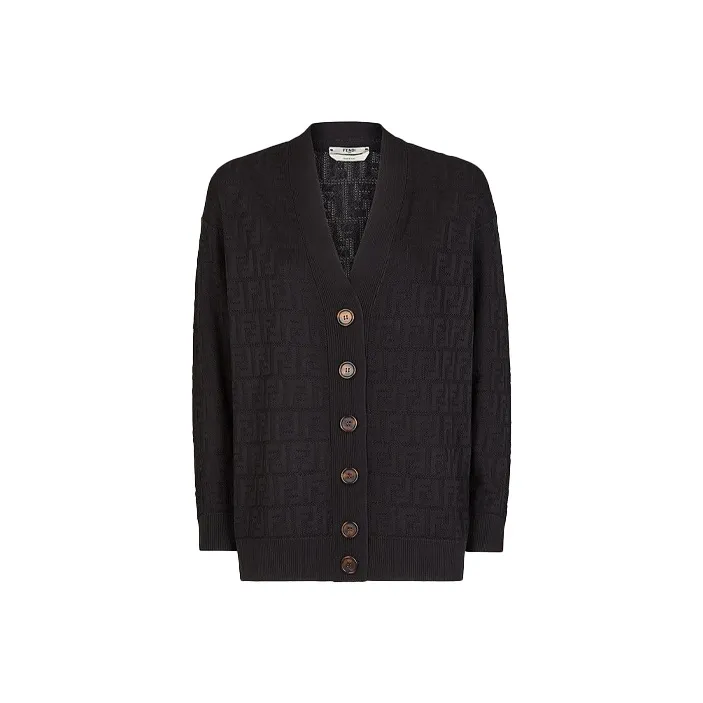 FENDI SS21 Loose Fit Knitwear Women's Black-0