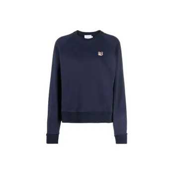 Maison Kitsune Woman Cotton Sweatshirt Blue