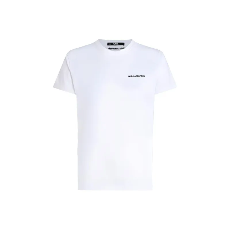 KARL LAGERFELD / Karl Lagerfeld Jeans Logo embroidered Organic cotton T shirt-0