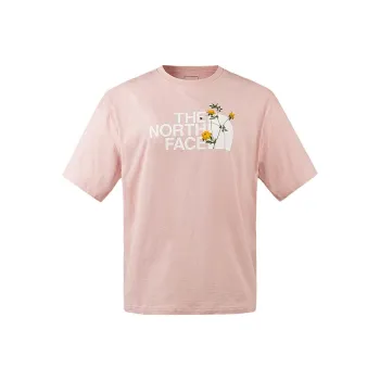 THE NORTH FACE Drop Shoulder Sleeve T Shirt Women's Mist Pink