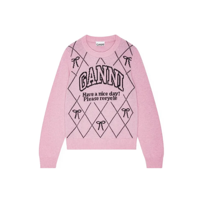 GANNI FW24 Sweater Women's Pink Purple-0