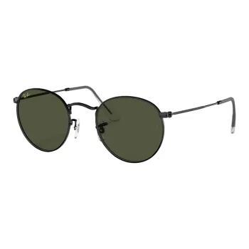 RayBan Metal Round Sunglasses Unisex Black