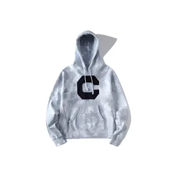 Champion Hooded Regular Sweatshirt US Version Women's Gray Blue