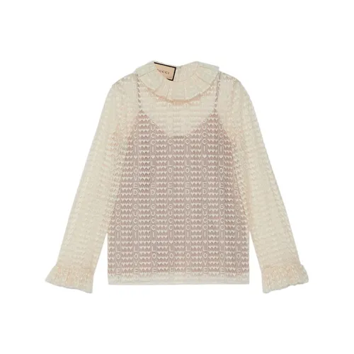 GUCCI Lovelight Lace Cardigan Beige