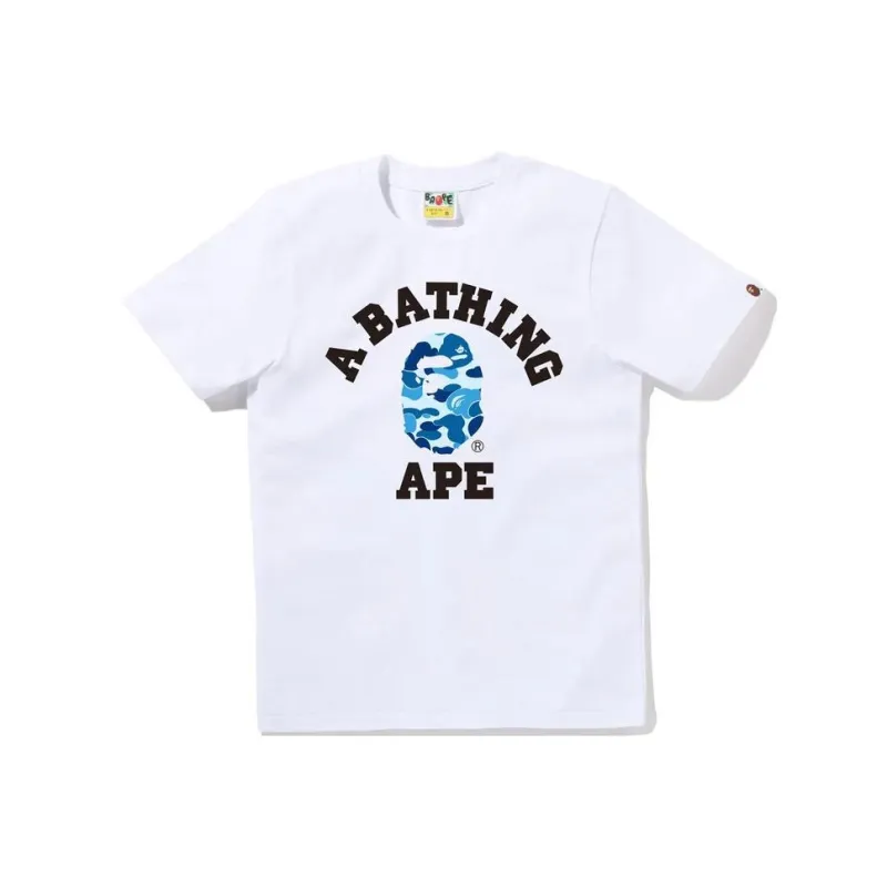 Bape Women's Abc Camo College Tee White/Green-1