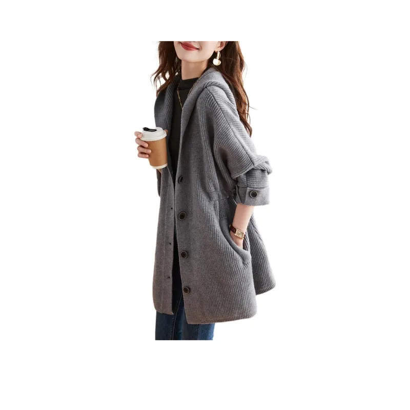 Mo Han Yi Mei Knitwear Women's Gray-0
