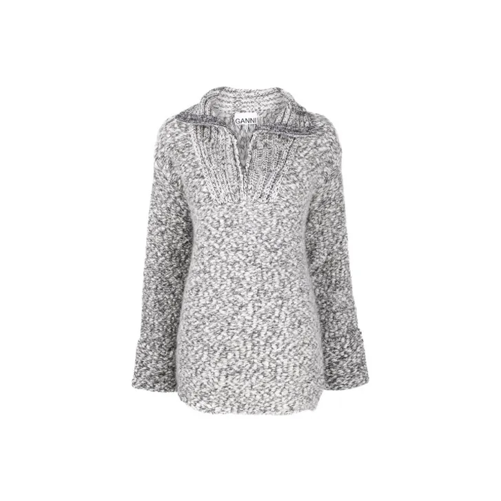 GANNI SS22 Loose Fit Sweater Women's Gray-0