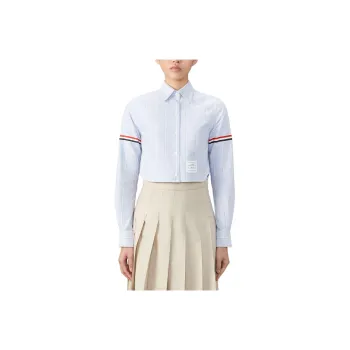 THOM BROWNE Striped Cropped Shirt