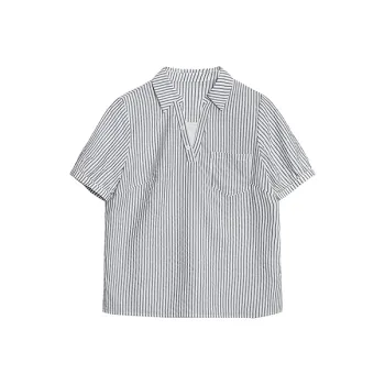 Still Quiet Shirt Women's Black White Stripes