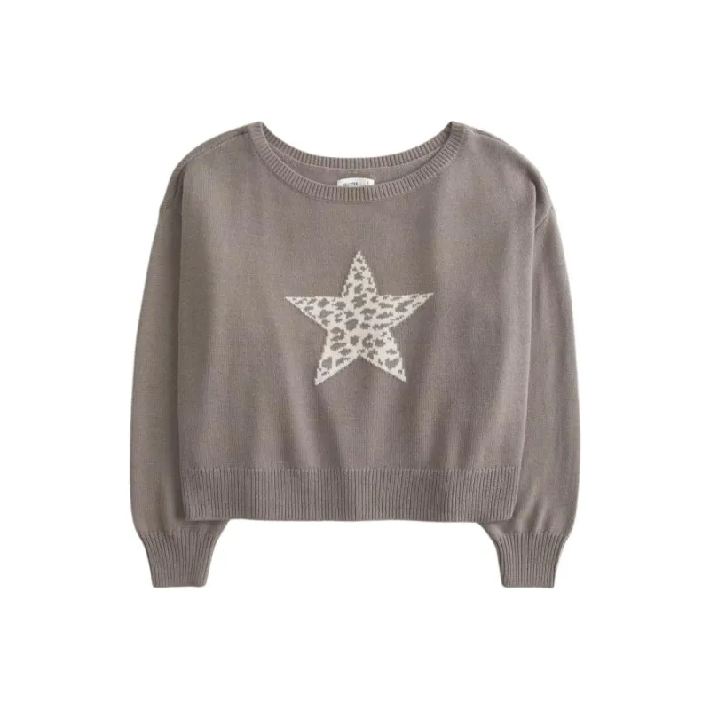 Hollister Sweater Women's Taupe Gray-0