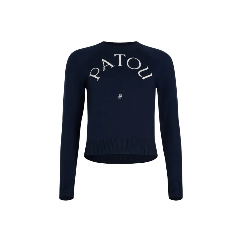 Patou Logo jacquard Merino Sweater-0