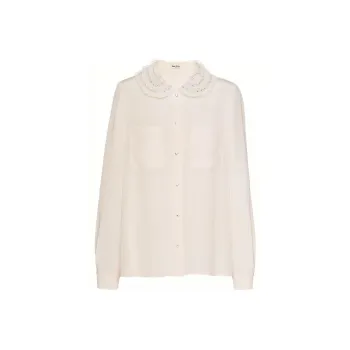 MIU MIU SS22 Shirt Women's Egg White Stone Color