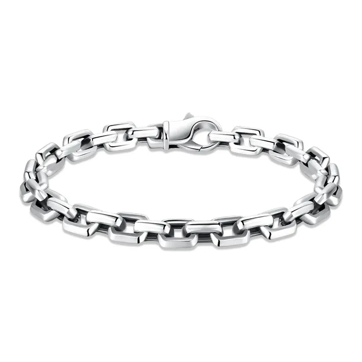 RURA 925 Sterling Silver Bracelets Unisex Silver-0