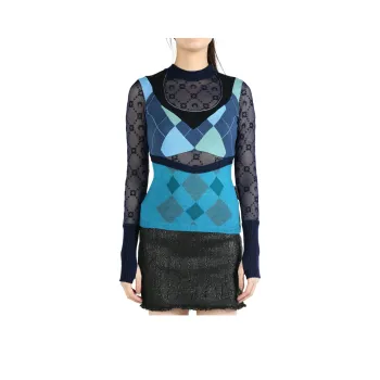 Marine Serre Layered Sweater