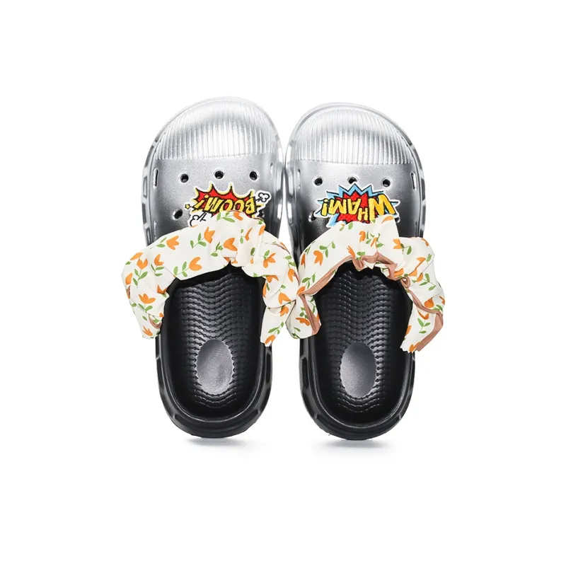 OUBT Clogs Unisex Silver Black Gradient-3