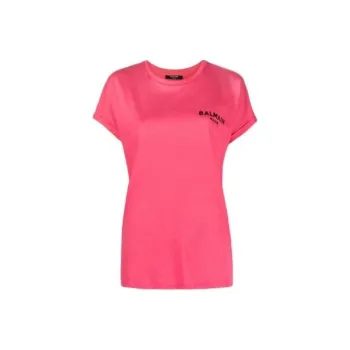 BALMAIN T-Shirts Women's Rose Red