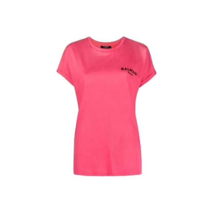 BALMAIN T-Shirts Women's Rose Red-0