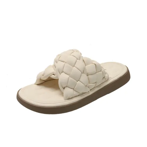 AJPAP Slide Slippers Women's Ecru/Silver/Sky Blue/Duck Yellow/Cherry Blossom Pink