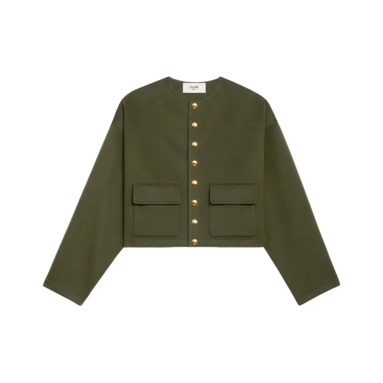 CELINE FW21 Fitted Sweater Women's Forest Green-0