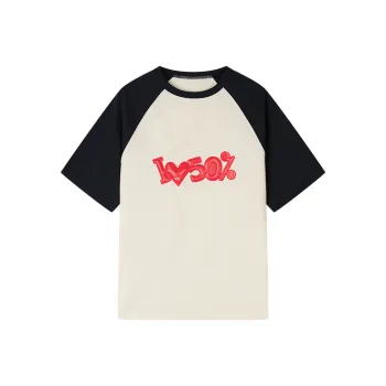 UOOYAA LOVE 50% Capsule Series T Shirts Women's Ecru