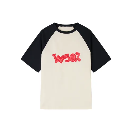 UOOYAA LOVE 50% Capsule Series T Shirts Women's Ecru