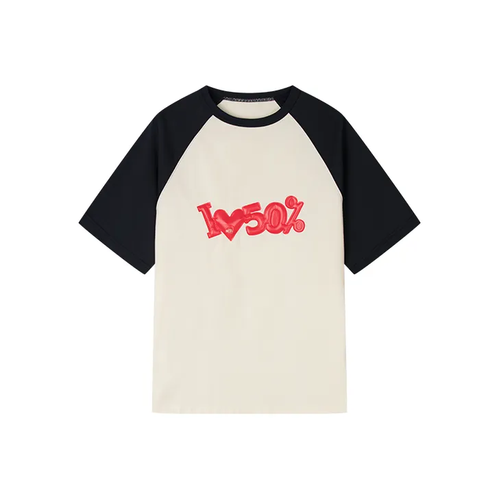 UOOYAA LOVE 50% Capsule Series T Shirts Women's Ecru-0