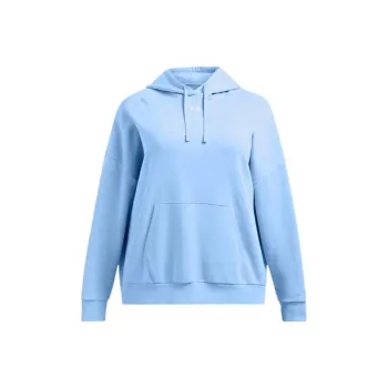 Under Armour Rival Fleece Oversized Hoodie Sweatshirt Women's Horizon Blue