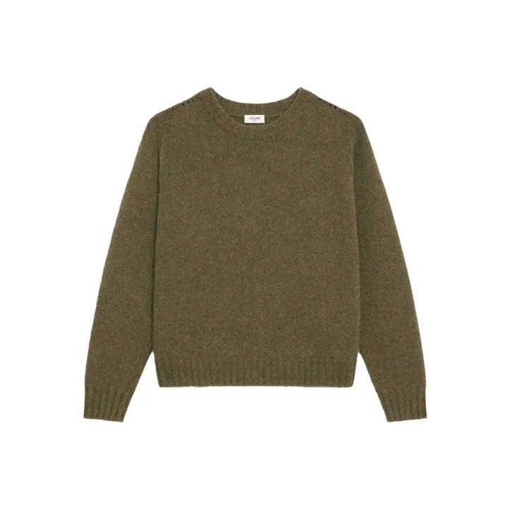 CELINE Sweater Women's Khaki Green-0