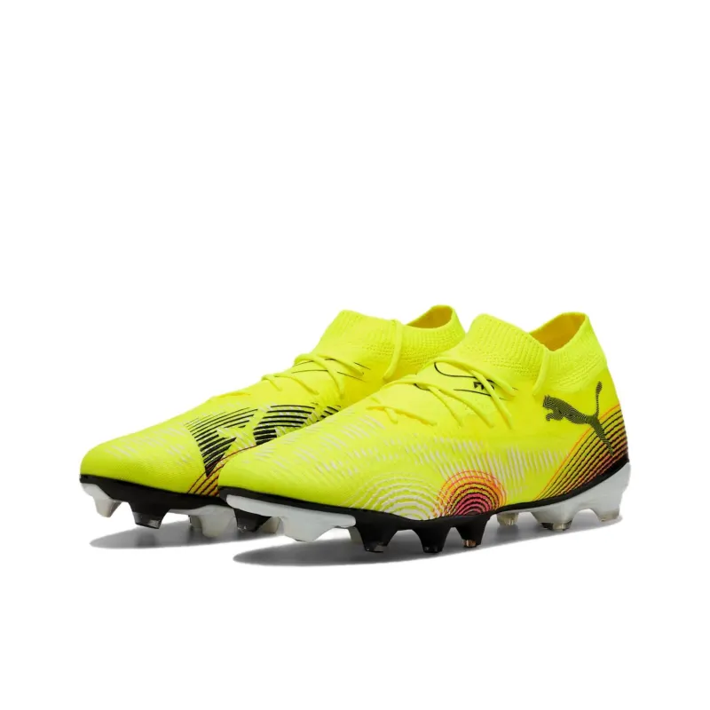 PUMA FUTURE 8 MATCH AG Short Rubber Studs FG Long Rubber Studs Anti Slip Wear Resistant Soccer Shoes Men's Yellow-2