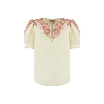 Twinset Floral print Chambray Blouse