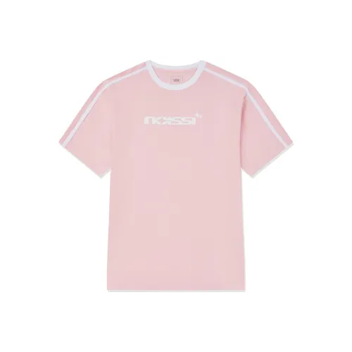 QIAODAN Drop Shoulder Sleeve T Shirt Women's Morning Glow Pink/White