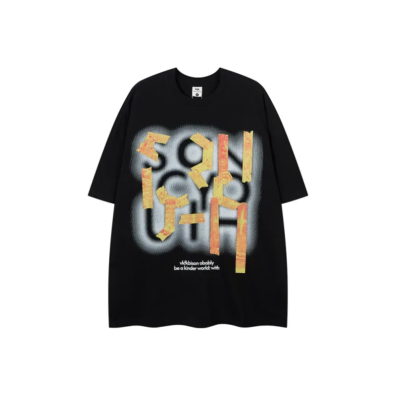 YUZHAOLIN Couple Trendy Brand Half Sleeved Top Unisex-4