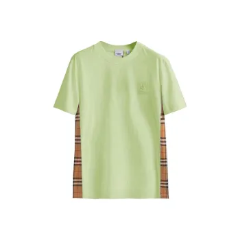 Burberry FW23 Women's Embroidery Crew Neck Straight Fit T Shirt Green
