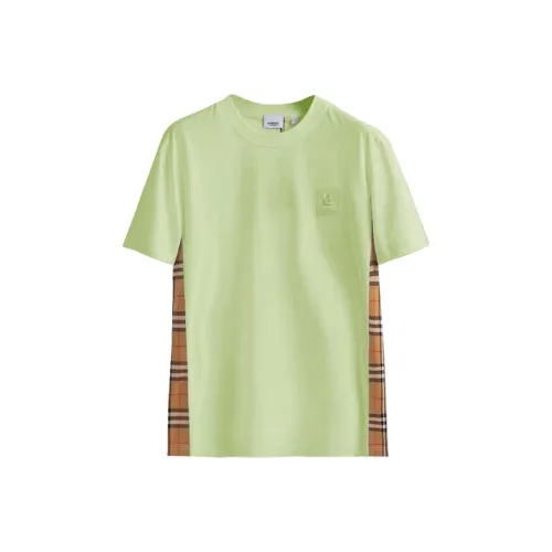 Burberry FW23 Women's Embroidery Crew Neck Straight Fit T Shirt Green