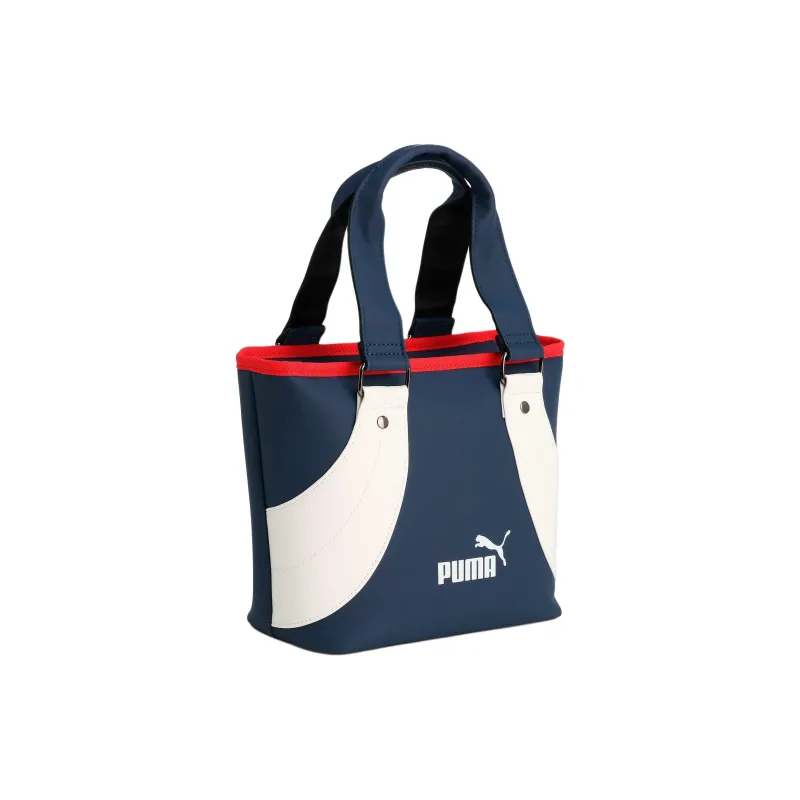 PUMA Synthetic Leather Handbag Unisex Dark Marine Blue & White & Red-0