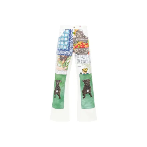 Marine Serre Calendar Straight Trousers