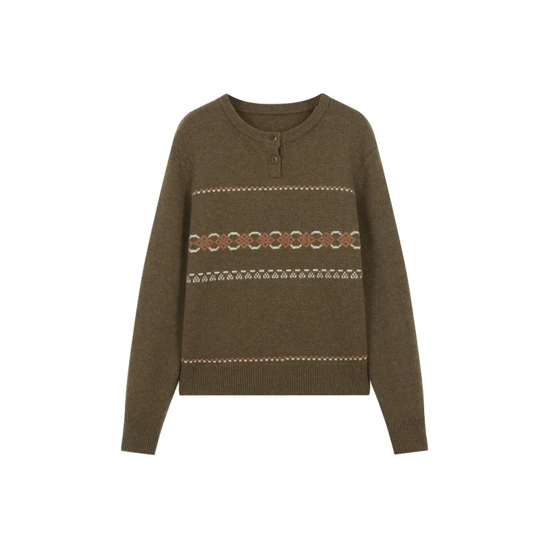 SOLIGHTER Sweater Women's Vintage Gray Green-0
