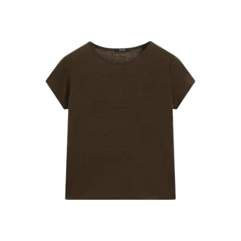 Massimo Dutti T Shirt Women's Dark Olive Green