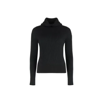 Moncler Logo Patch Knitted Hoodie